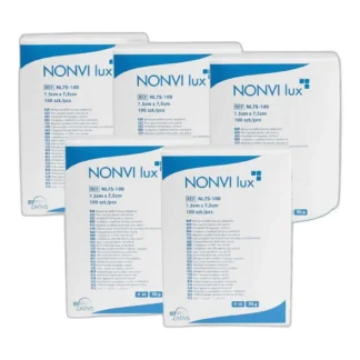 NONVI lux Non-woven Compresses 7.5x7.5 cm, non-sterile, 4-ply, 30 g, 500 pieces — zdjęcie 1